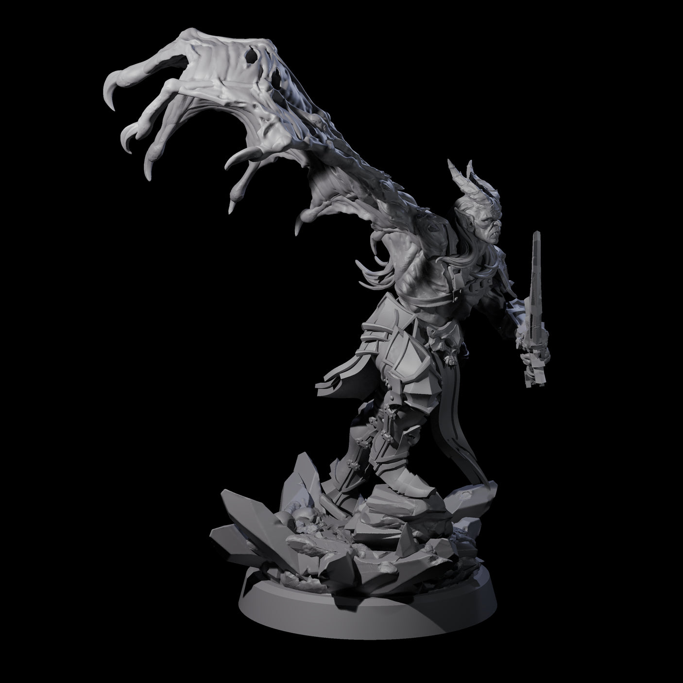 Unholy Half Winged Cambion A Miniature for Dungeons and Dragons, Pathfinder or other TTRPGs