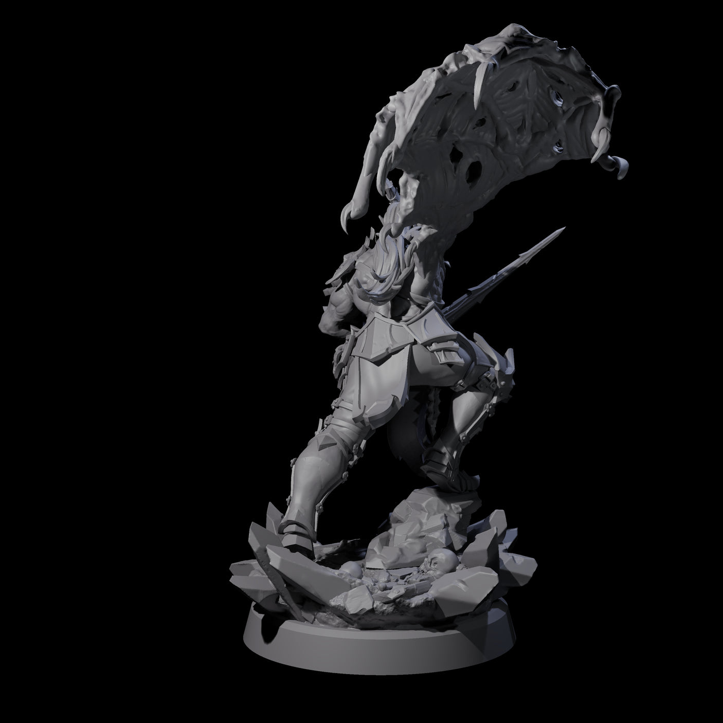 Unholy Half Winged Cambion A Miniature for Dungeons and Dragons, Pathfinder or other TTRPGs