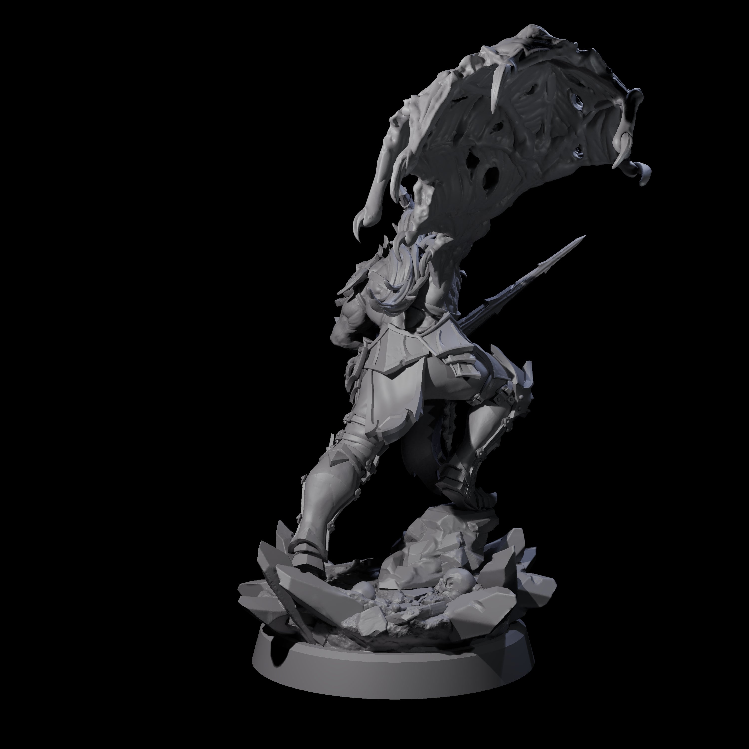 Unholy Half Winged Cambion A Miniature for Dungeons and Dragons, Pathfinder or other TTRPGs