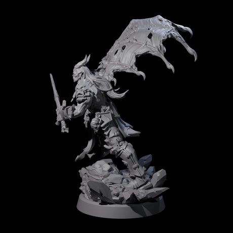 Unholy Half Winged Cambion A Miniature for Dungeons and Dragons, Pathfinder or other TTRPGs