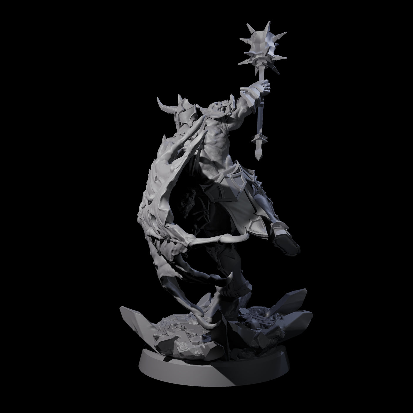Unholy Half Winged Cambion B Miniature for Dungeons and Dragons, Pathfinder or other TTRPGs