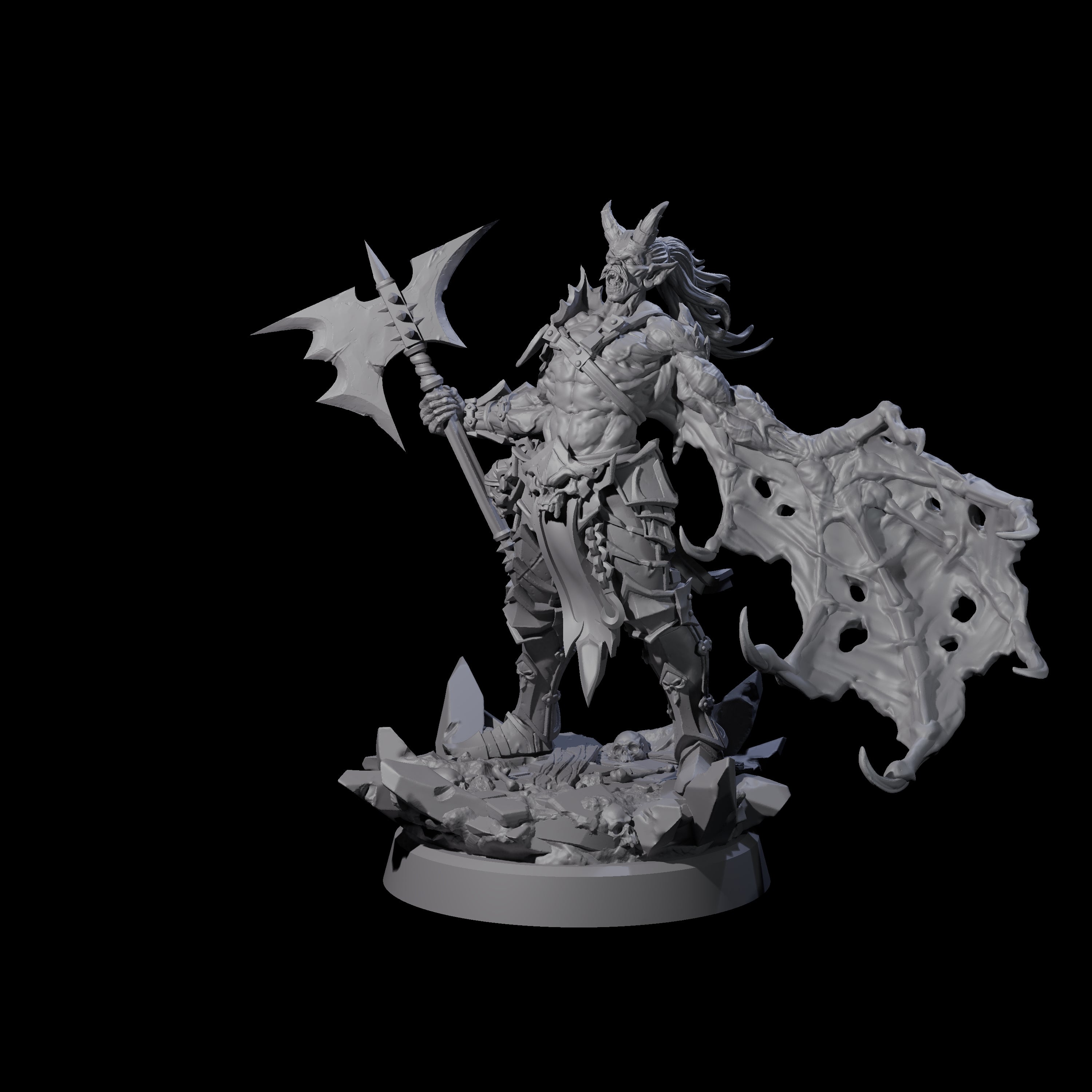 Unholy Half Winged Cambion C Miniature for Dungeons and Dragons, Pathfinder or other TTRPGs