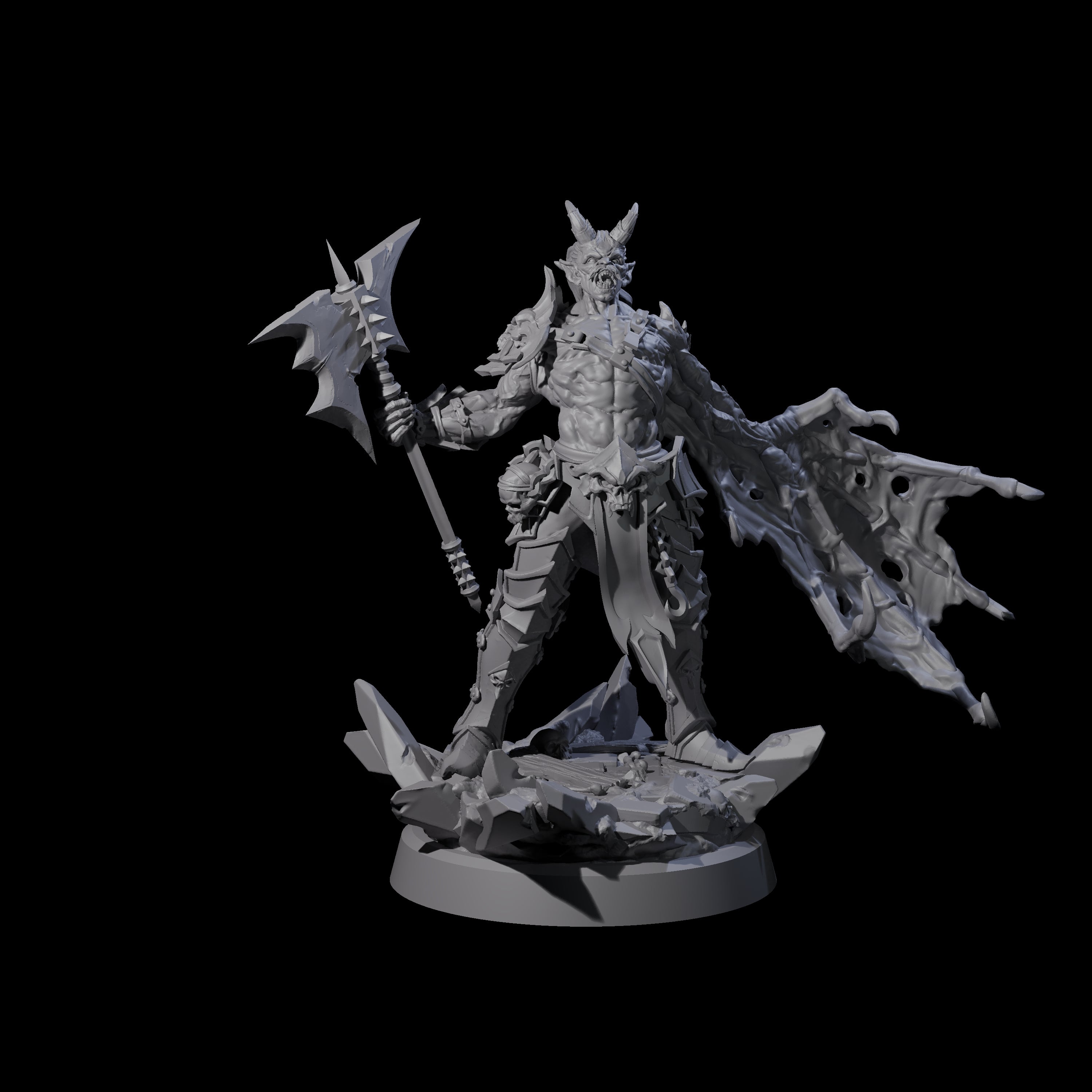 Unholy Half Winged Cambion C Miniature for Dungeons and Dragons, Pathfinder or other TTRPGs