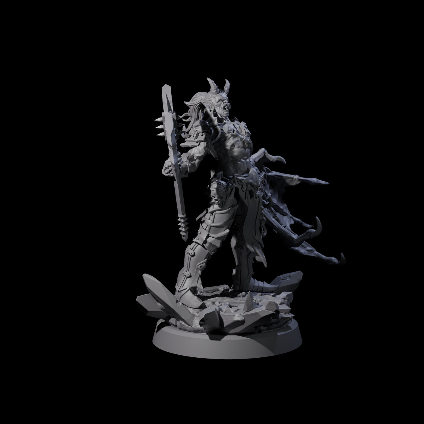 Unholy Half Winged Cambion C Miniature for Dungeons and Dragons, Pathfinder or other TTRPGs