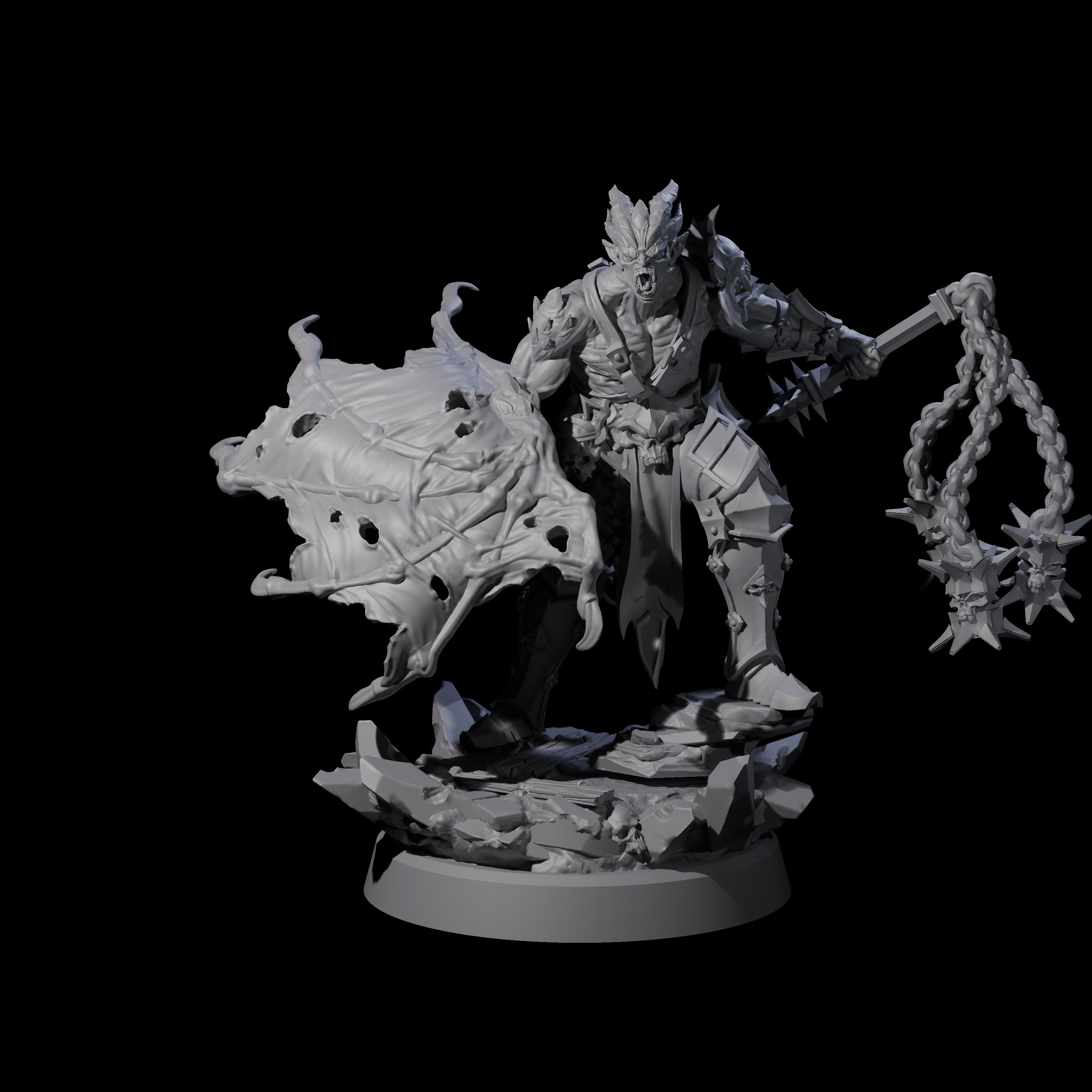 Unholy Half Winged Cambion D Miniature for Dungeons and Dragons, Pathfinder or other TTRPGs