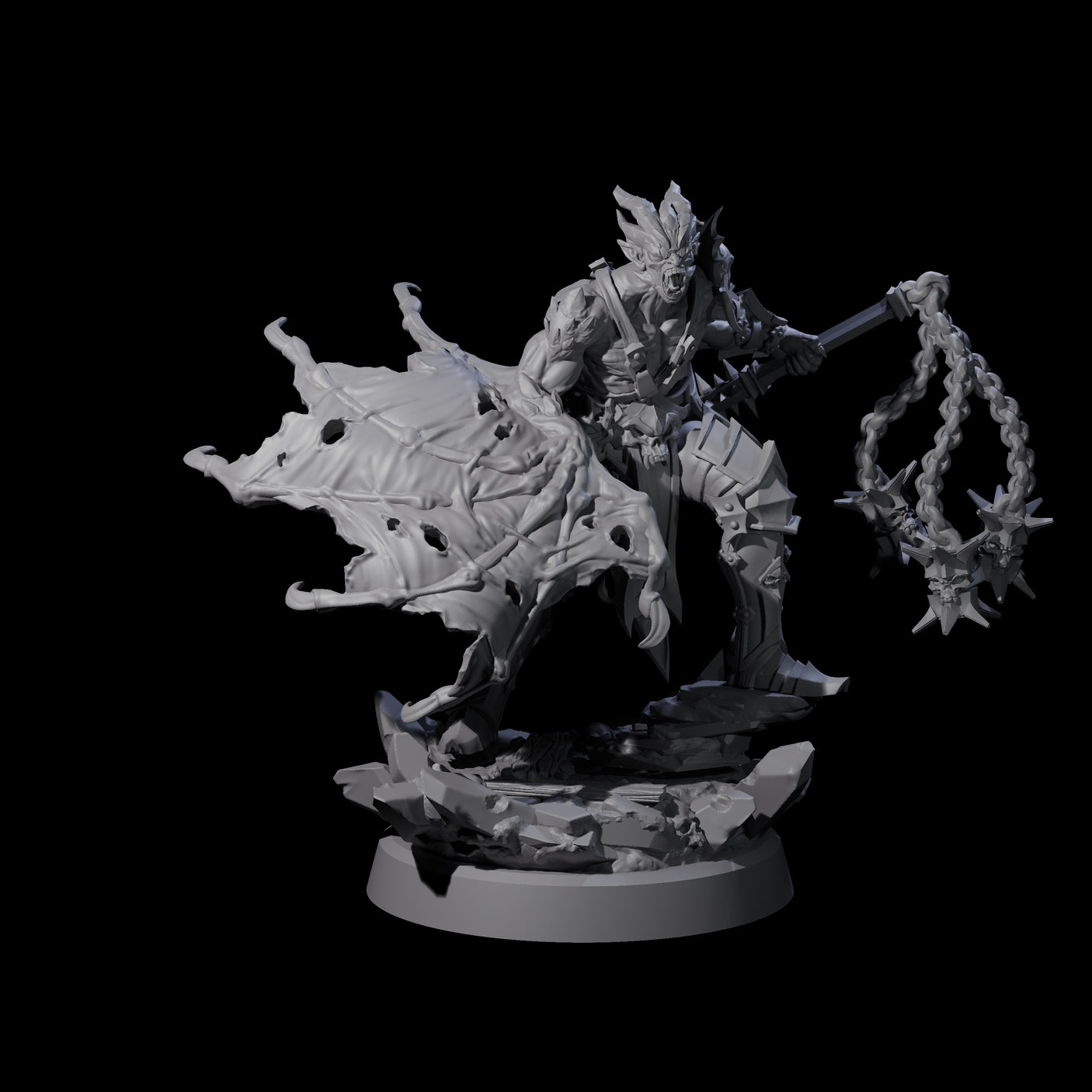 Unholy Half Winged Cambion D Miniature for Dungeons and Dragons, Pathfinder or other TTRPGs