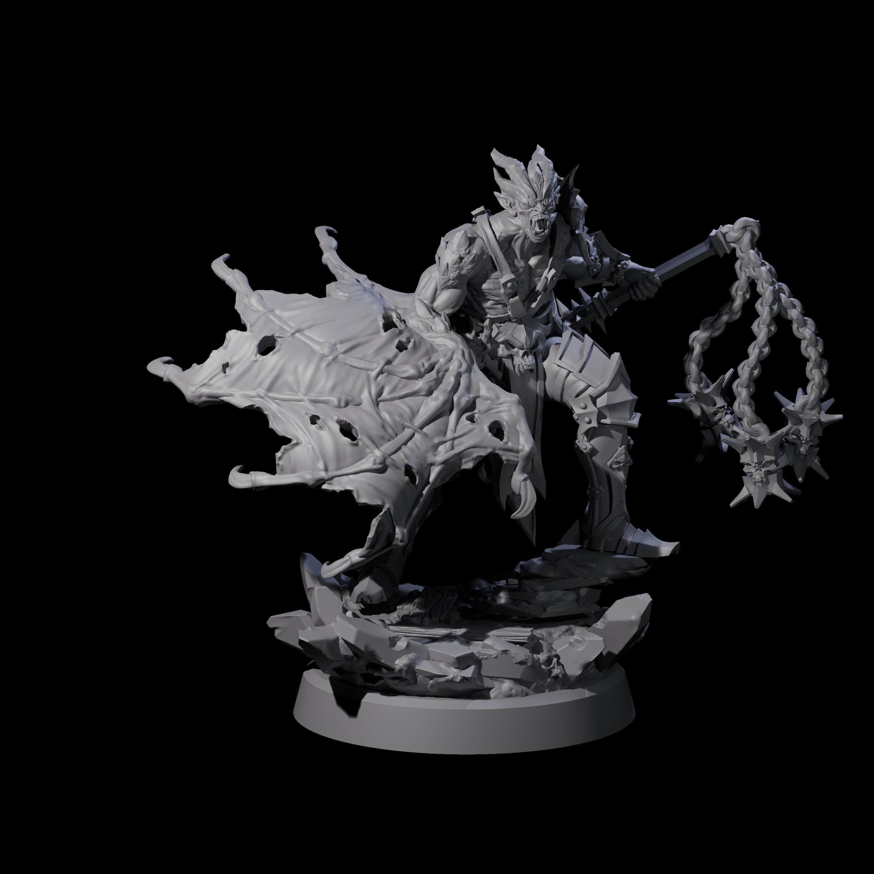 Unholy Half Winged Cambion D Miniature for Dungeons and Dragons, Pathfinder or other TTRPGs