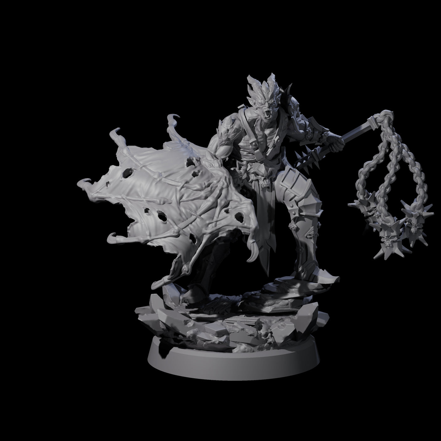 Unholy Half Winged Cambion D Miniature for Dungeons and Dragons, Pathfinder or other TTRPGs
