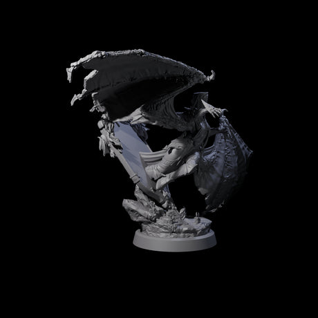 Unholy Nephilim Fighter B Miniature for Dungeons and Dragons, Pathfinder or other TTRPGs