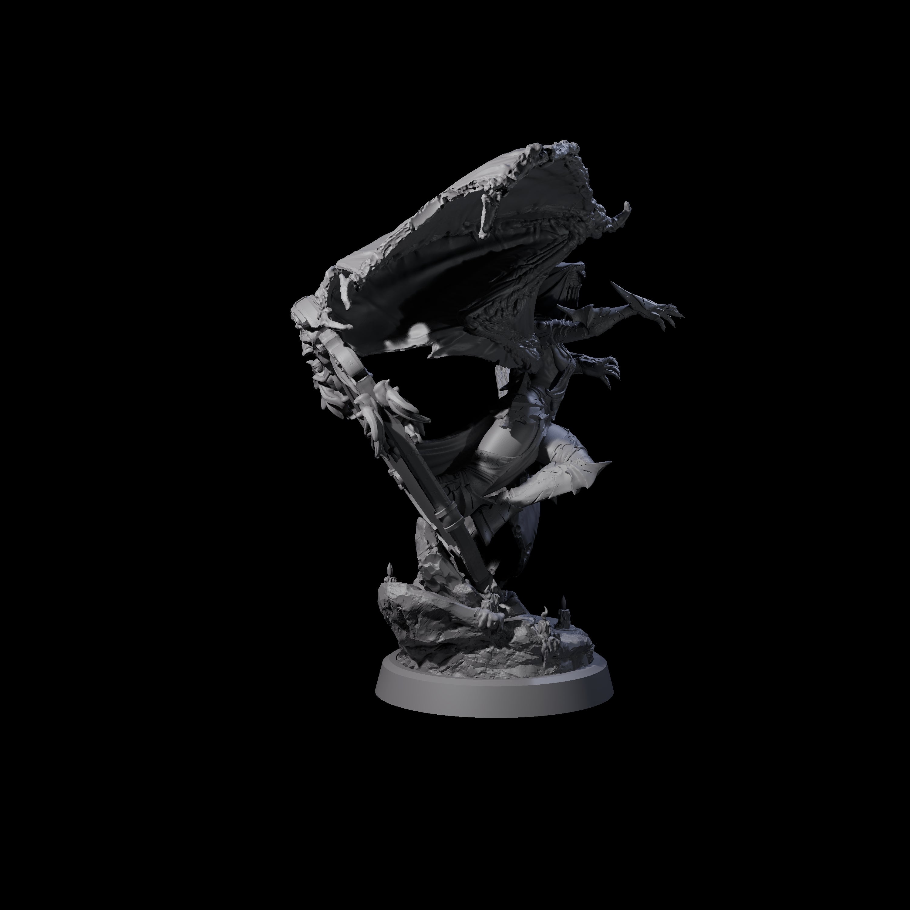 Unholy Nephilim Fighter B Miniature for Dungeons and Dragons, Pathfinder or other TTRPGs