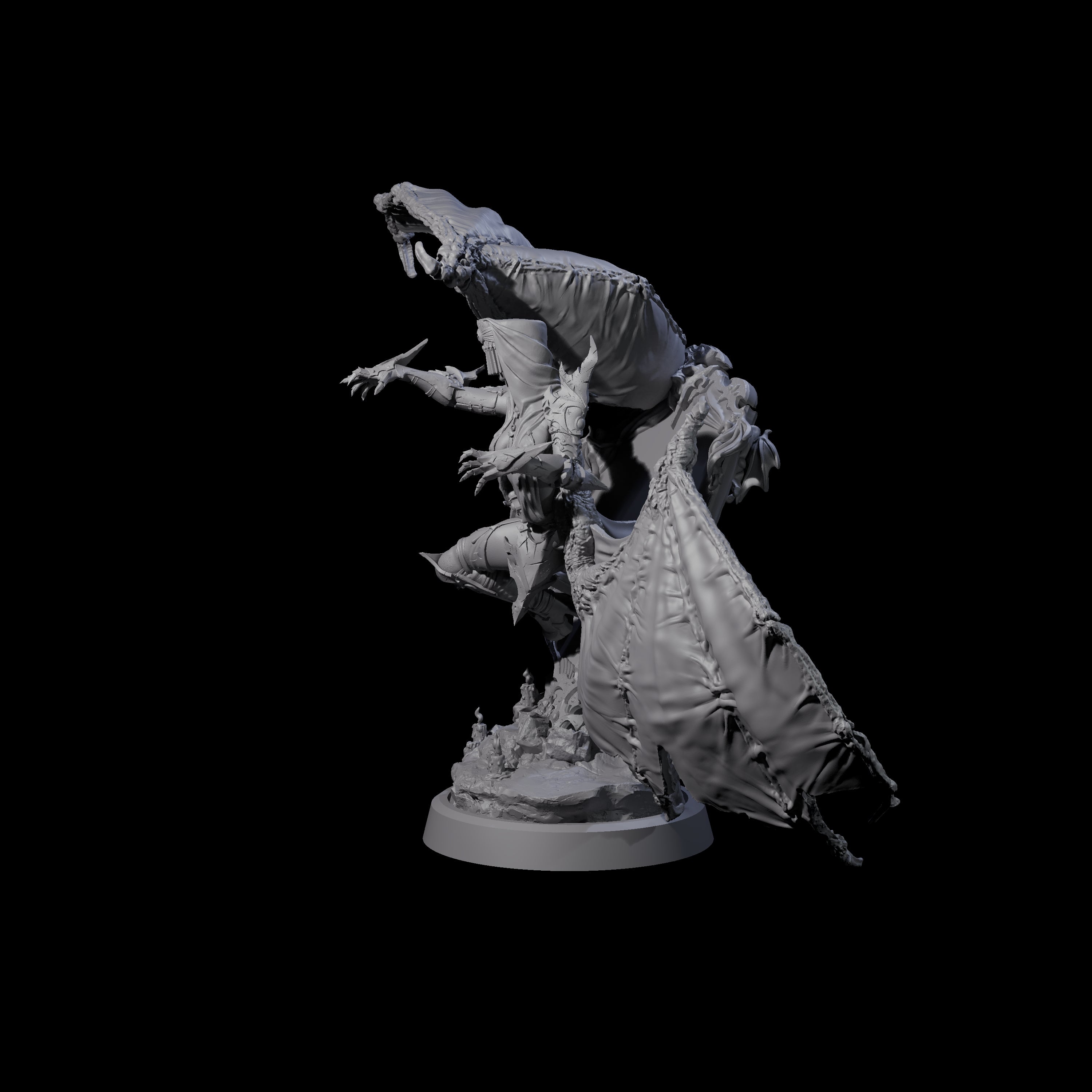 Unholy Nephilim Fighter B Miniature for Dungeons and Dragons, Pathfinder or other TTRPGs