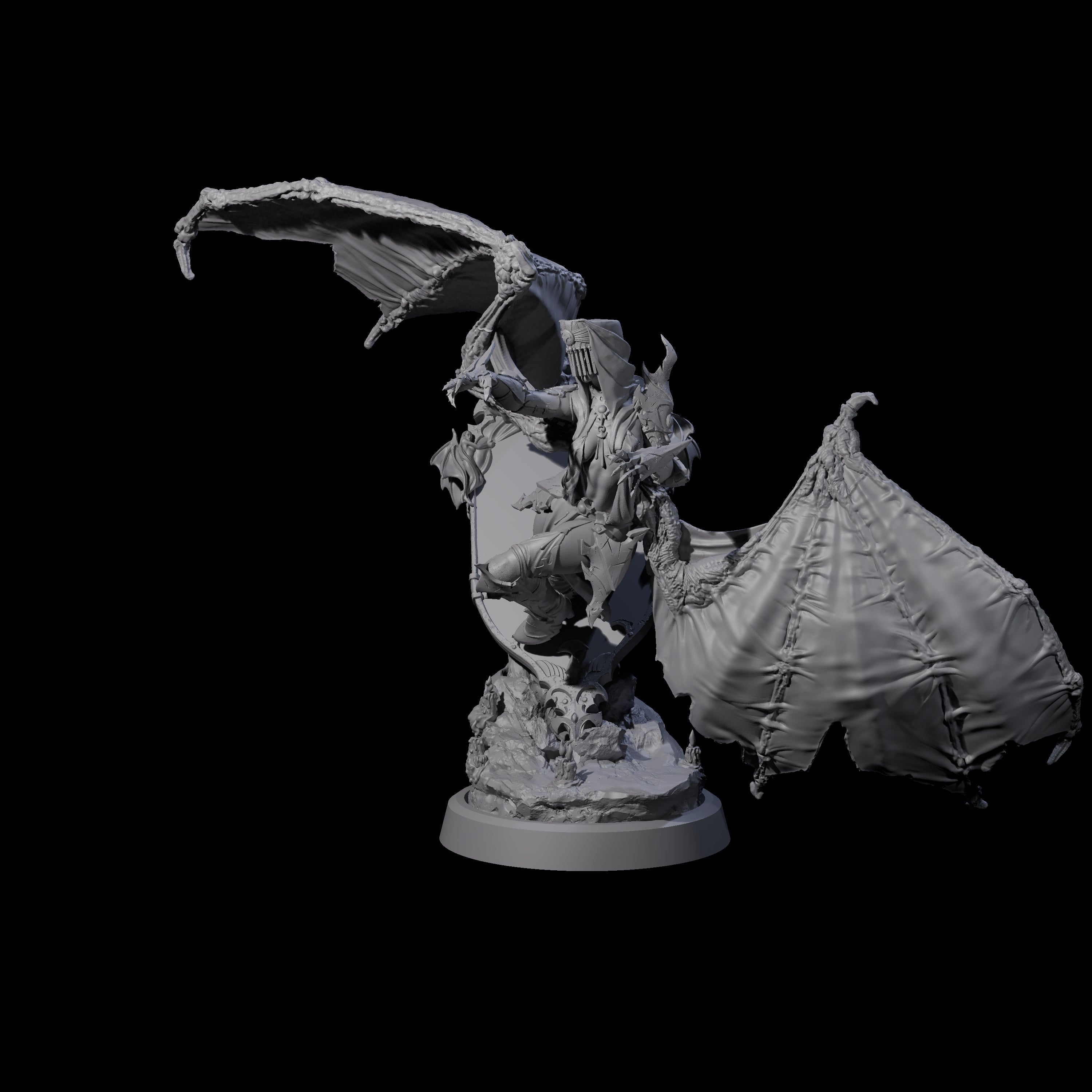 Unholy Nephilim Fighter B Miniature for Dungeons and Dragons, Pathfinder or other TTRPGs