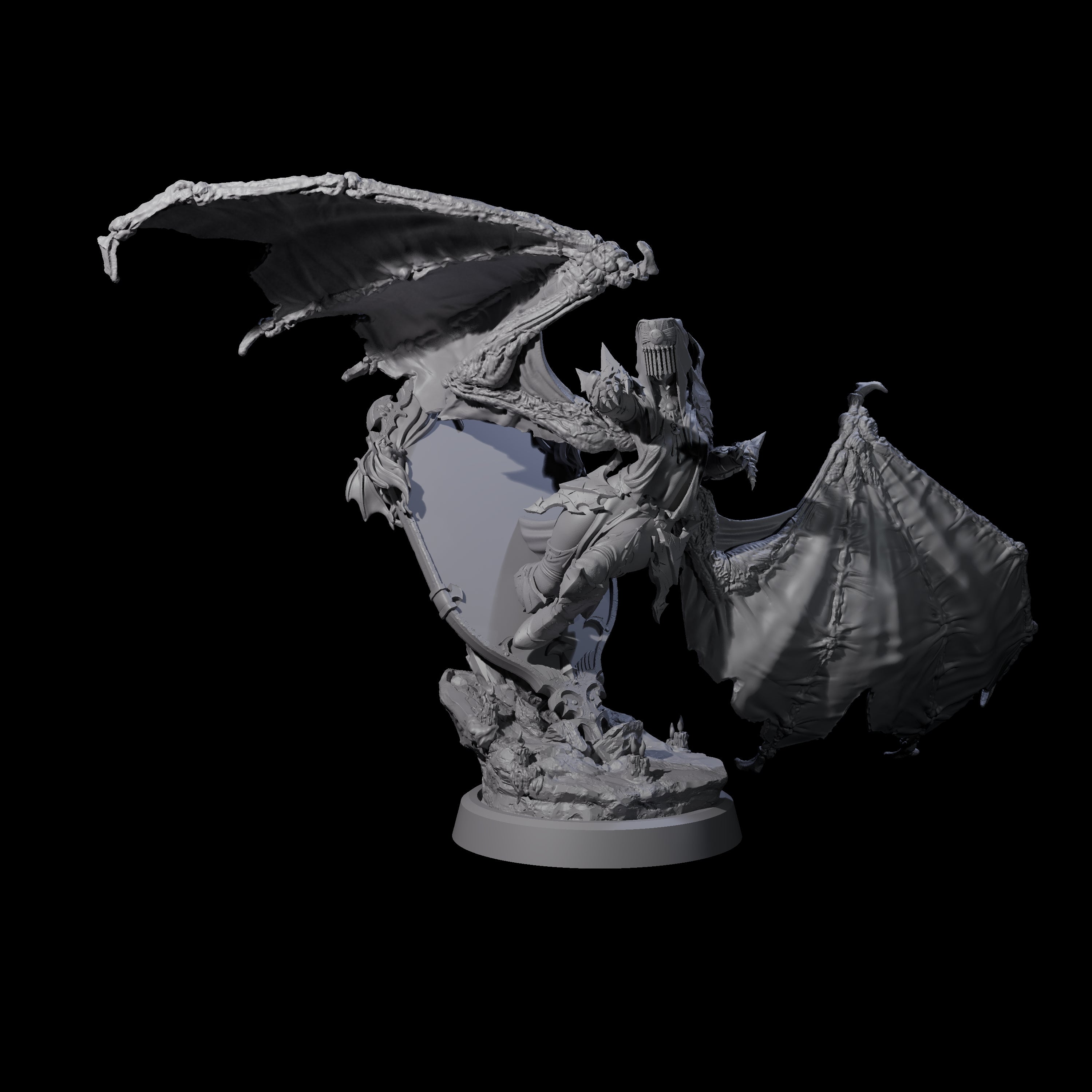 Unholy Nephilim Fighter B Miniature for Dungeons and Dragons, Pathfinder or other TTRPGs