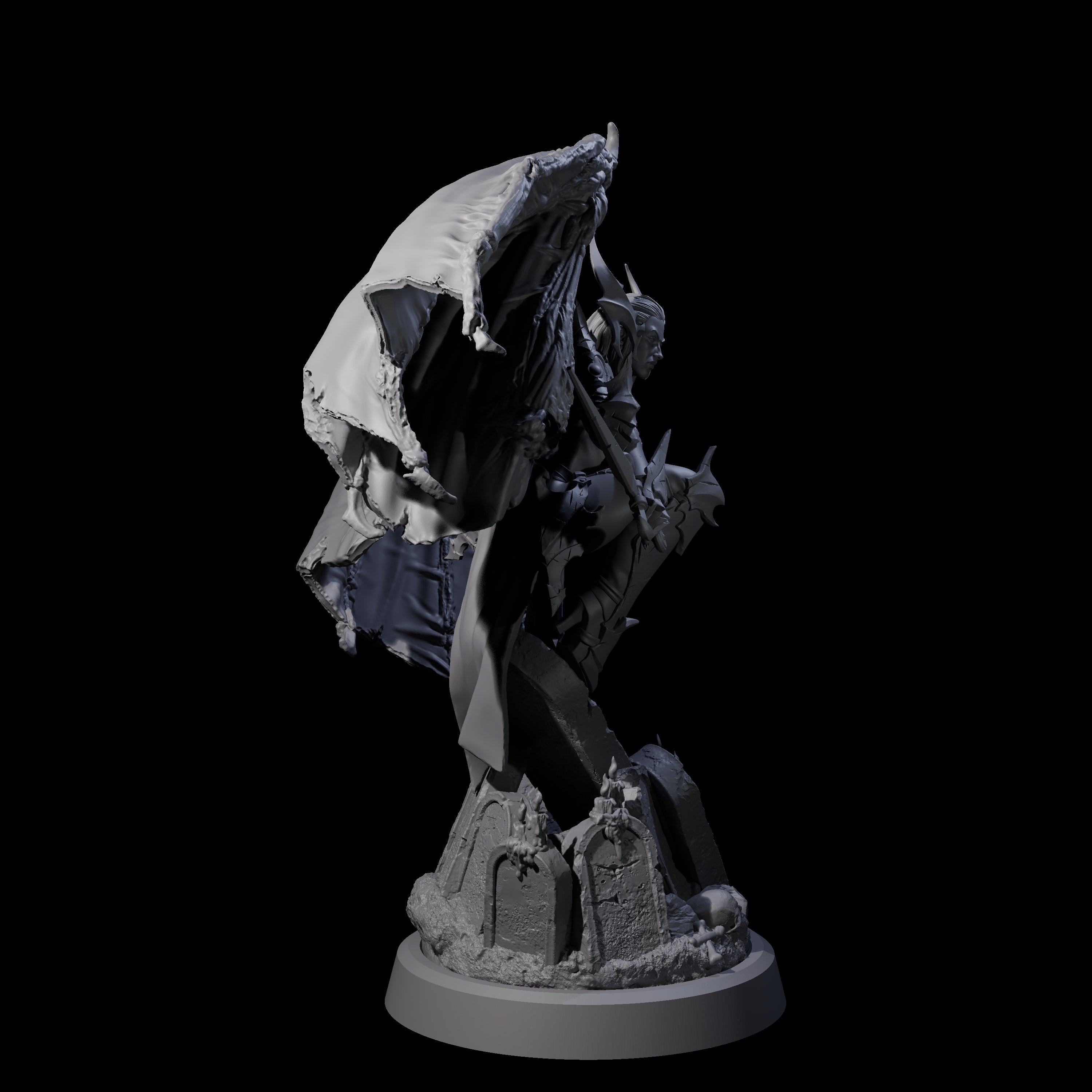 Unholy Nephilim Fighter C Miniature for Dungeons and Dragons, Pathfinder or other TTRPGs