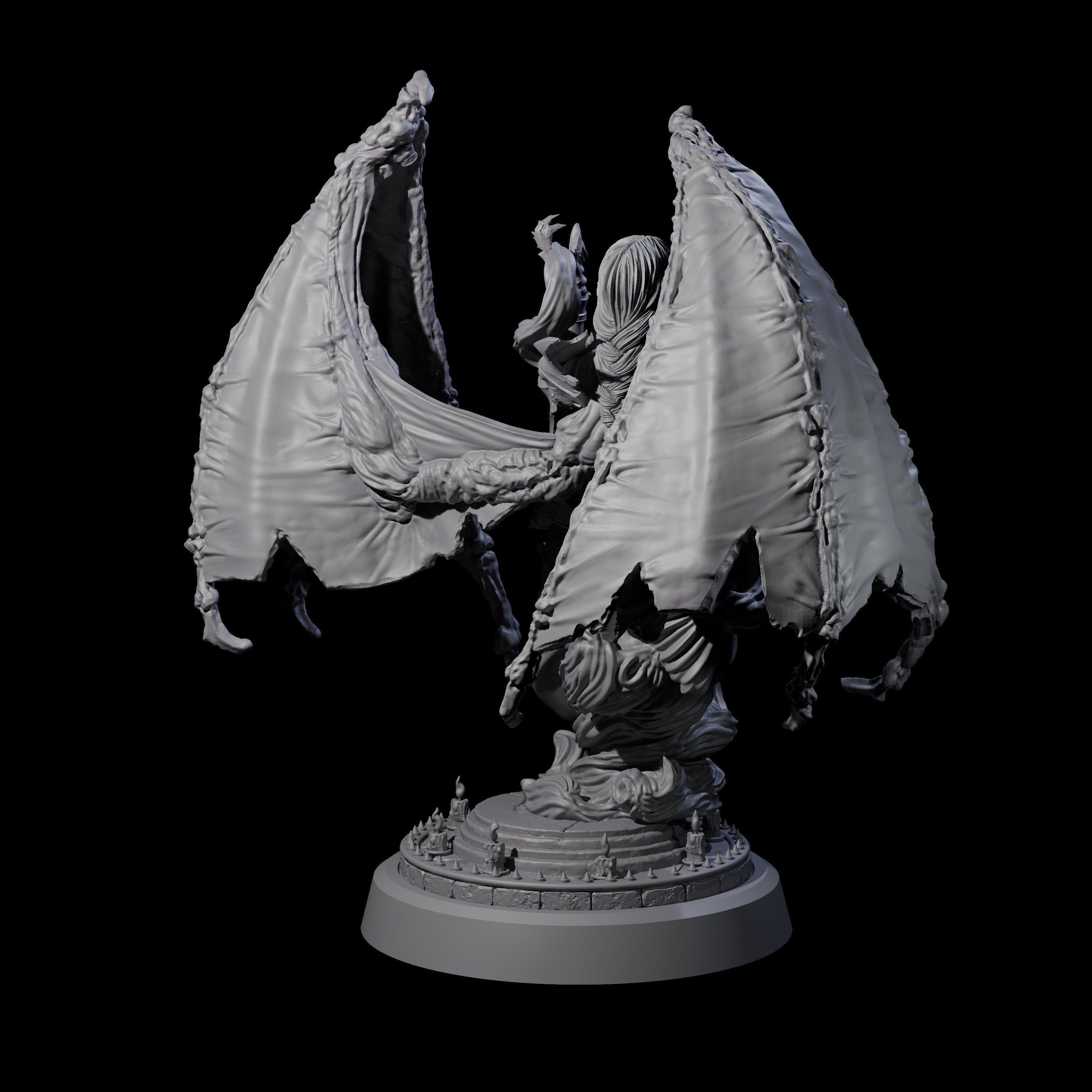 Unholy Nephilim Fighter D Miniature for Dungeons and Dragons, Pathfinder or other TTRPGs
