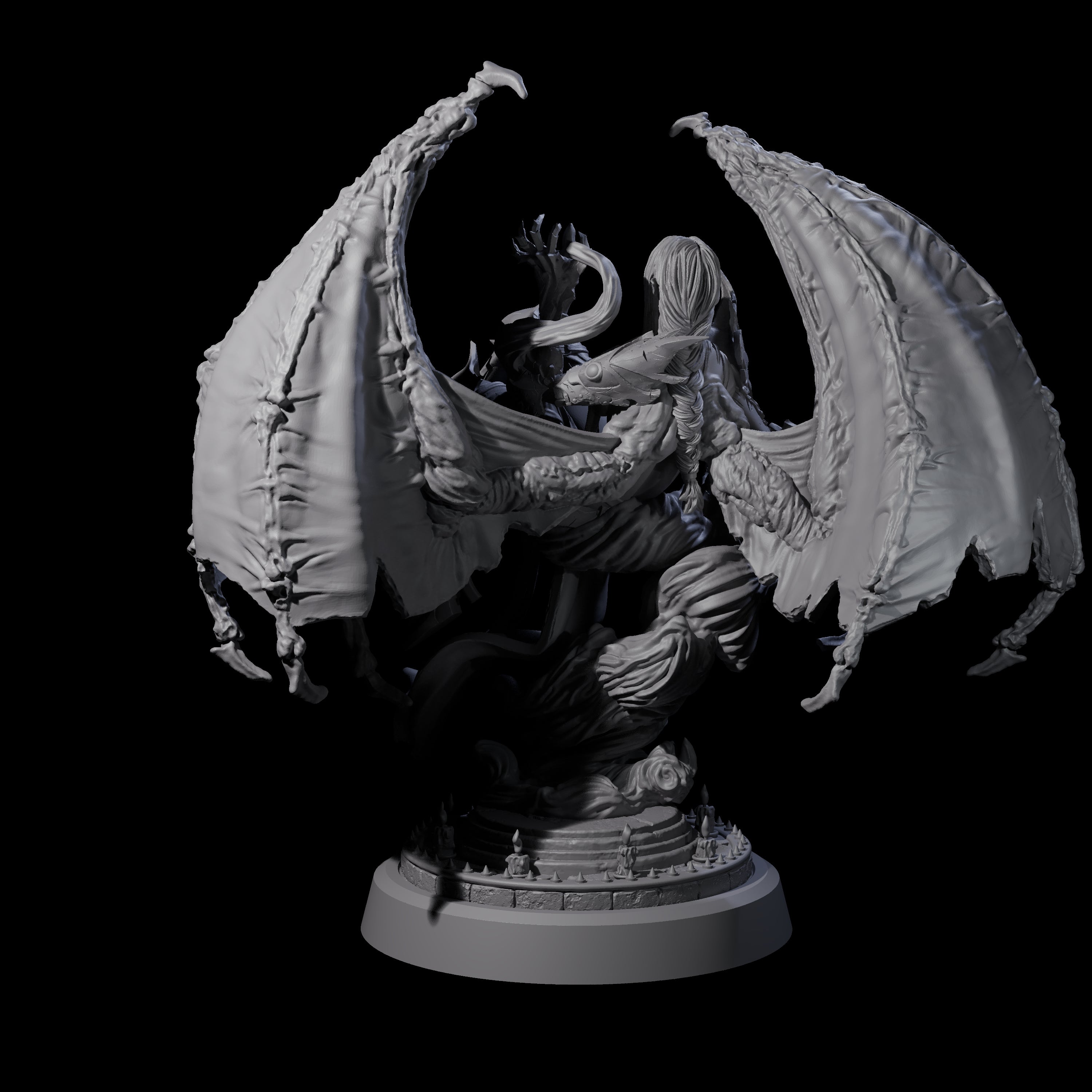 Unholy Nephilim Fighter D Miniature for Dungeons and Dragons, Pathfinder or other TTRPGs