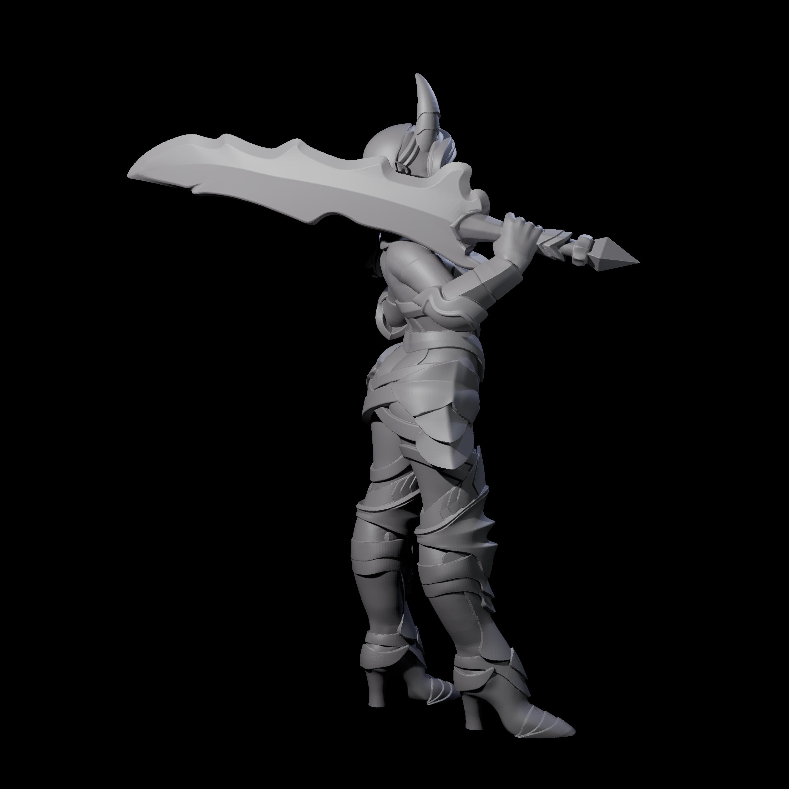 Unimpressived Tiefling Warrior Miniature for Dungeons and Dragons, Pathfinder or other TTRPGs