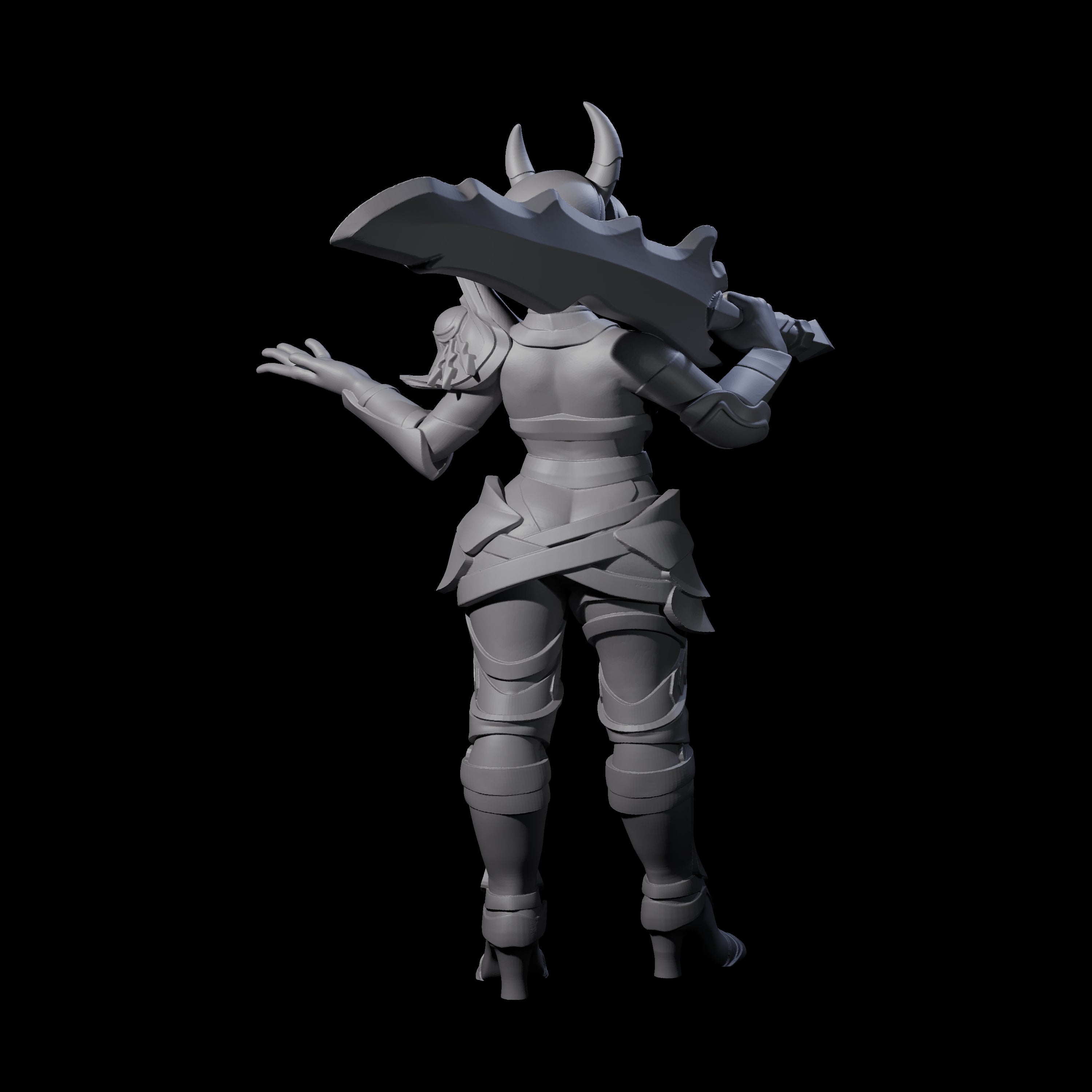 Unimpressived Tiefling Warrior Miniature for Dungeons and Dragons, Pathfinder or other TTRPGs