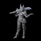 Unimpressived Tiefling Warrior Miniature for Dungeons and Dragons, Pathfinder or other TTRPGs