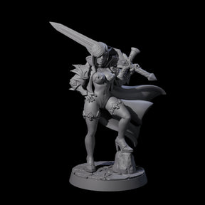 Unrealistic Sword Fighter Miniature for Dungeons and Dragons, Pathfinder or other TTRPGs