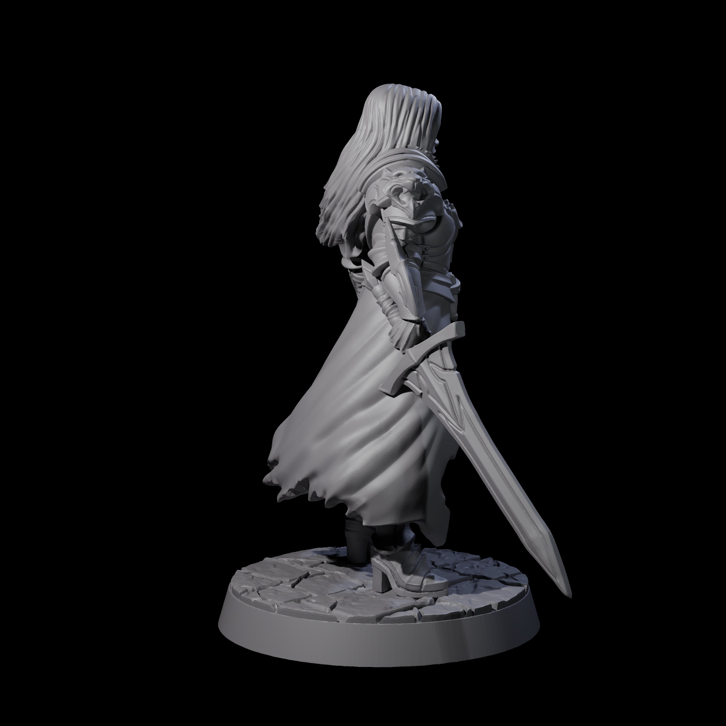 Unstoppable Armoured Fighter Miniature for Dungeons and Dragons, Pathfinder or other TTRPGs