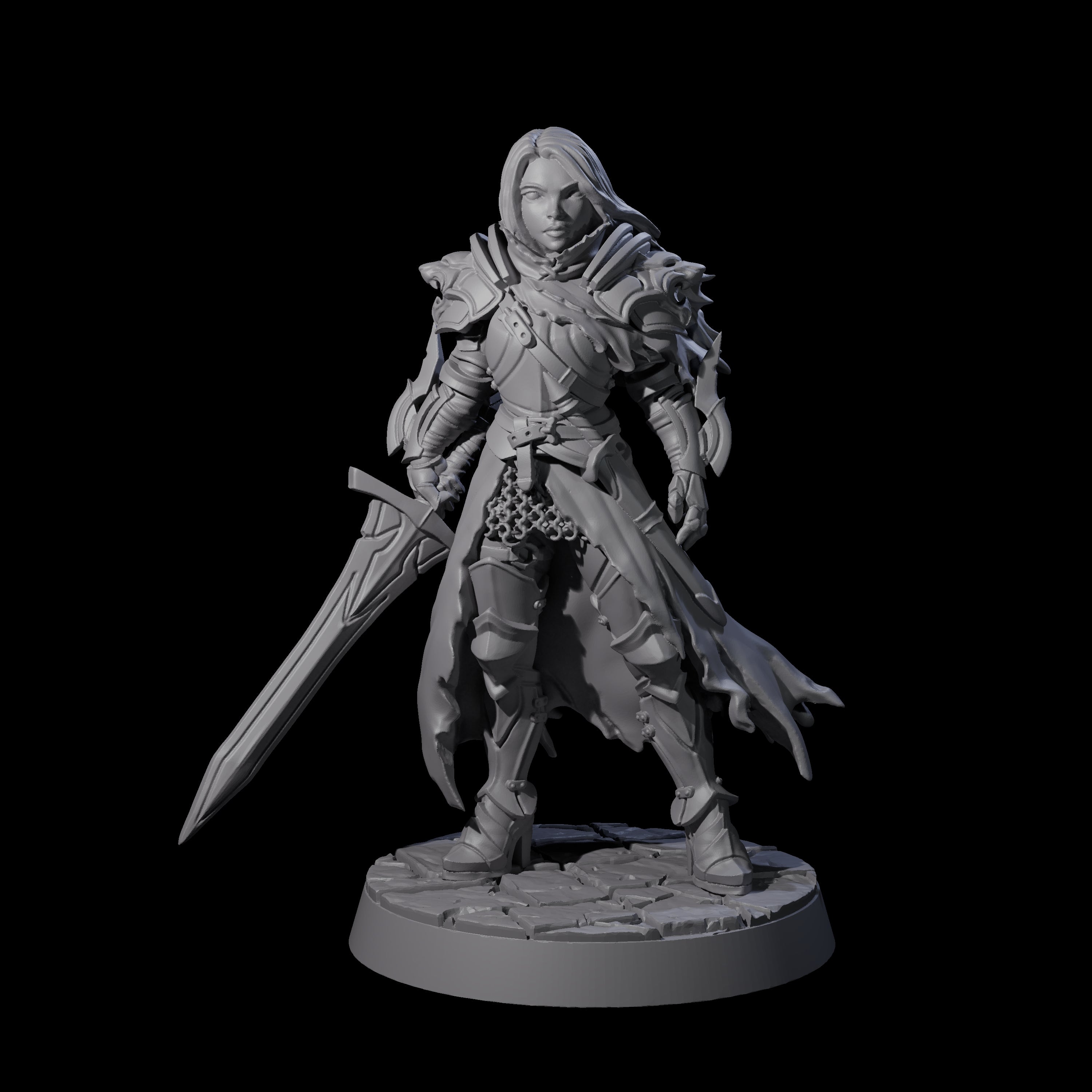 Unstoppable Armoured Fighter Miniature for Dungeons and Dragons, Pathfinder or other TTRPGs