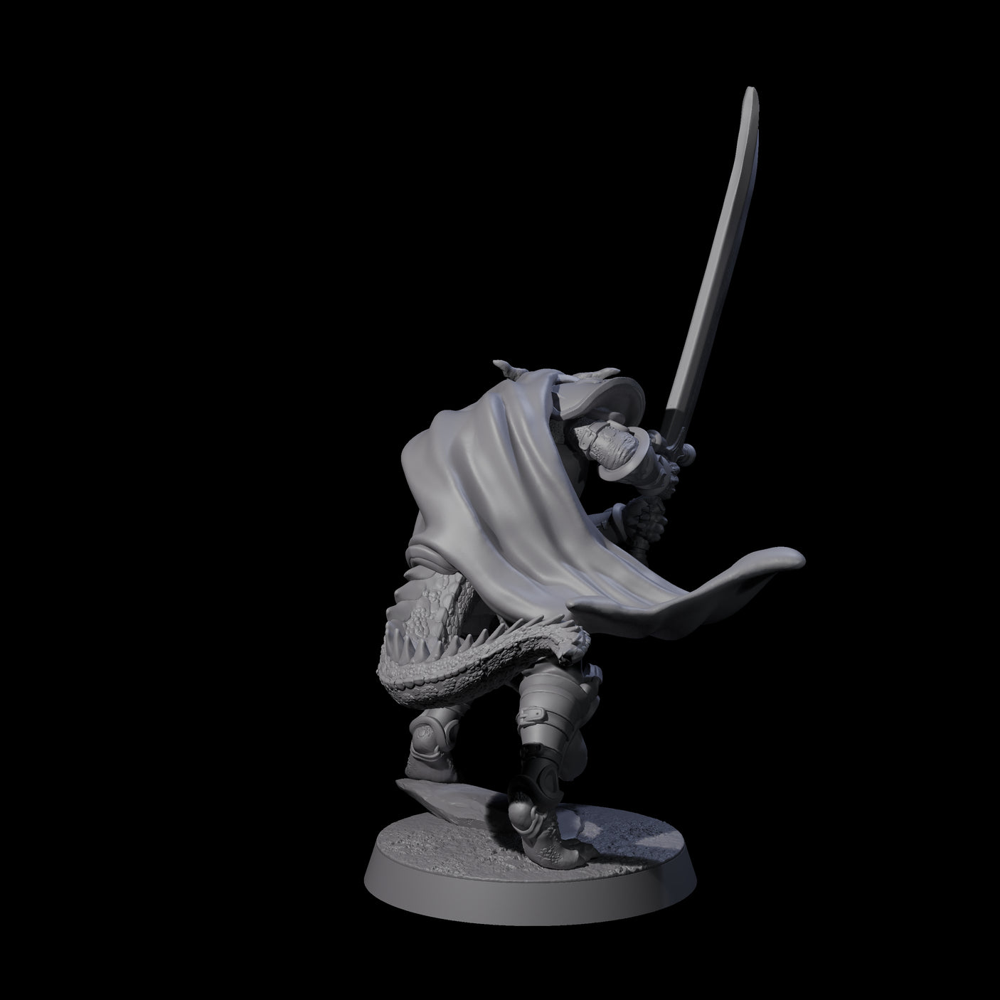 Valiant Dragonborn Crusader C Miniature for Dungeons and Dragons, Pathfinder or other TTRPGs