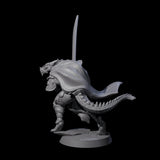 Valiant Dragonborn Crusader C Miniature for Dungeons and Dragons, Pathfinder or other TTRPGs