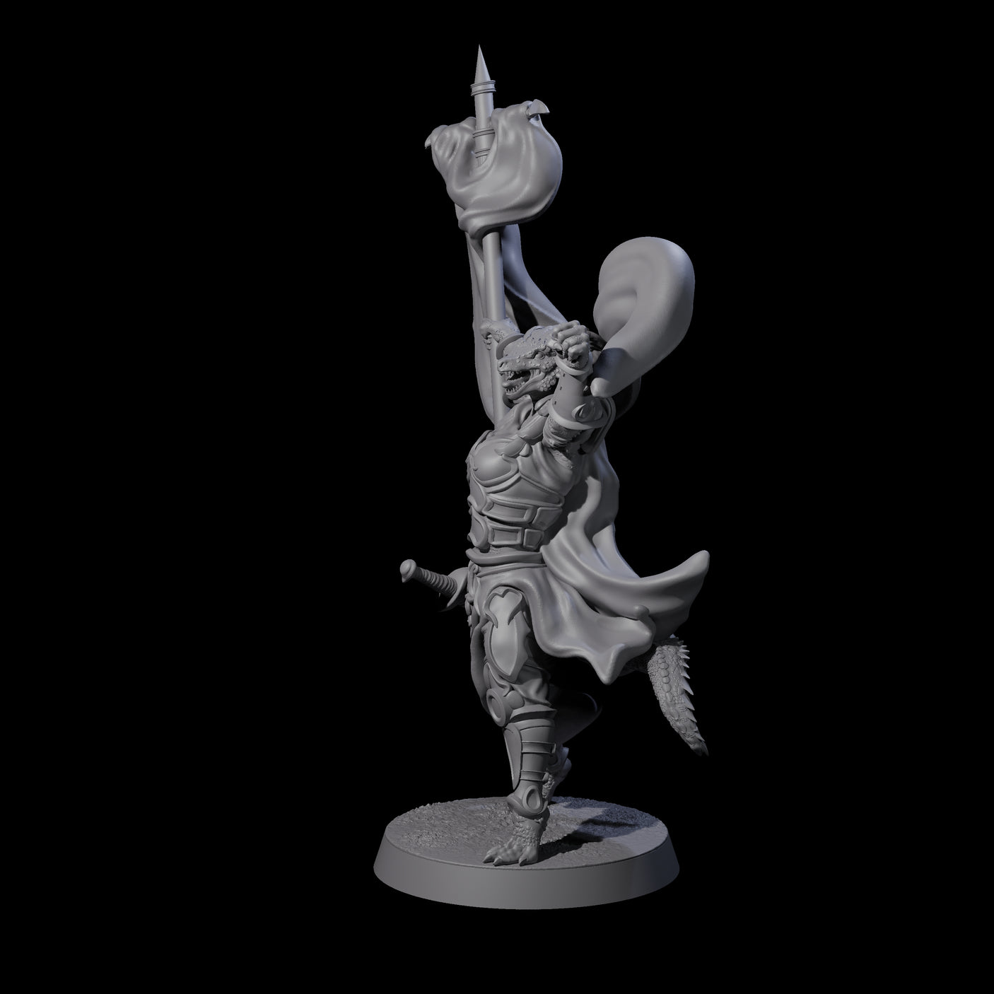 Valiant Dragonborn Crusader G Miniature for Dungeons and Dragons, Pathfinder or other TTRPGs