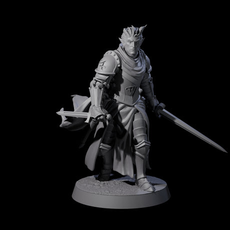 Valiant Tiefling Knight A Miniature for Dungeons and Dragons, Pathfinder or other TTRPGs