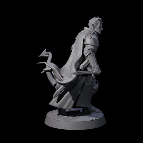 Valiant Tiefling Knight A Miniature for Dungeons and Dragons, Pathfinder or other TTRPGs