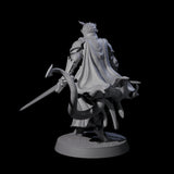 Valiant Tiefling Knight A Miniature for Dungeons and Dragons, Pathfinder or other TTRPGs