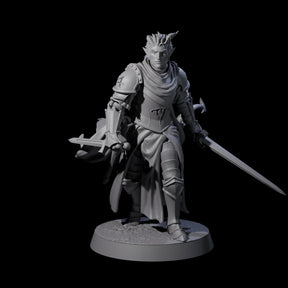 Valiant Tiefling Knight A Miniature for Dungeons and Dragons, Pathfinder or other TTRPGs