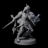 Valiant Tiefling Knight B Miniature for Dungeons and Dragons, Pathfinder or other TTRPGs