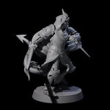 Valiant Tiefling Knight B Miniature for Dungeons and Dragons, Pathfinder or other TTRPGs