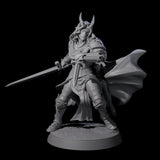 Valiant Tiefling Knight B Miniature for Dungeons and Dragons, Pathfinder or other TTRPGs