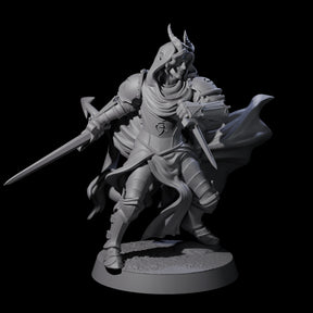 Valiant Tiefling Knight B Miniature for Dungeons and Dragons, Pathfinder or other TTRPGs