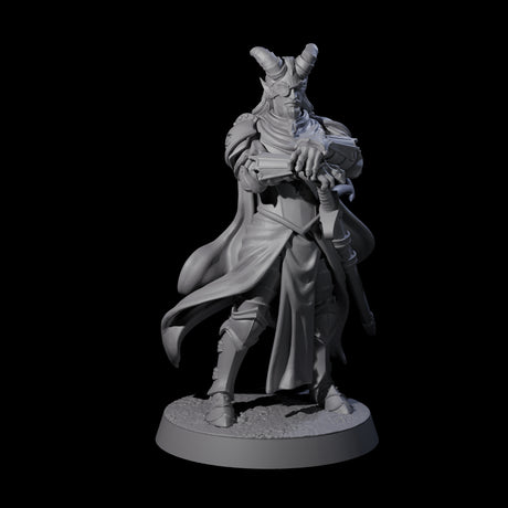 Valiant Tiefling Knight C Miniature for Dungeons and Dragons, Pathfinder or other TTRPGs