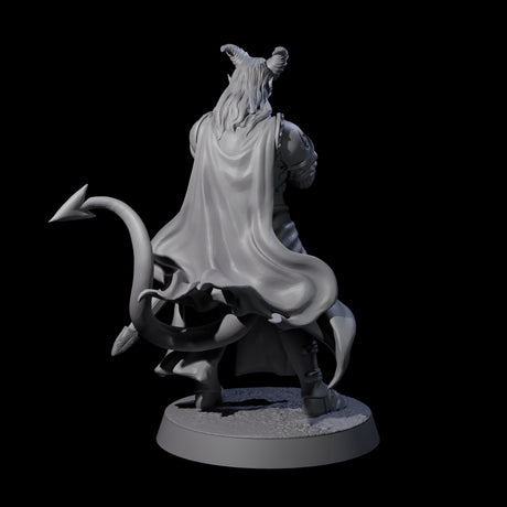 Valiant Tiefling Knight C Miniature for Dungeons and Dragons, Pathfinder or other TTRPGs