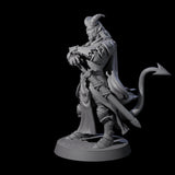 Valiant Tiefling Knight C Miniature for Dungeons and Dragons, Pathfinder or other TTRPGs