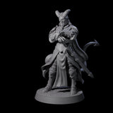 Valiant Tiefling Knight C Miniature for Dungeons and Dragons, Pathfinder or other TTRPGs