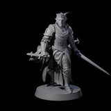 Valiant Tiefling Knights Miniature for Dungeons and Dragons, Pathfinder or other TTRPGs