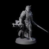 Valiant Tiefling Knights Miniature for Dungeons and Dragons, Pathfinder or other TTRPGs