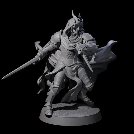 Valiant Tiefling Knights Miniature for Dungeons and Dragons, Pathfinder or other TTRPGs