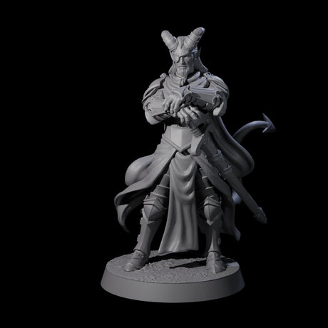 Valiant Tiefling Knights Miniature for Dungeons and Dragons, Pathfinder or other TTRPGs