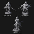 Valiant Tiefling Knights Miniature for Dungeons and Dragons, Pathfinder or other TTRPGs