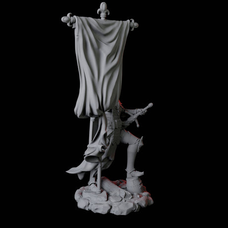 Valorous Fighter Miniature for Dungeons and Dragons, Pathfinder or other TTRPGs