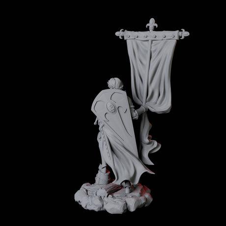 Valorous Fighter Miniature for Dungeons and Dragons, Pathfinder or other TTRPGs