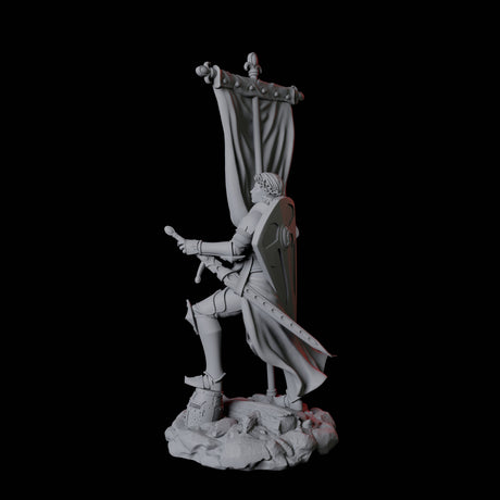 Valorous Fighter Miniature for Dungeons and Dragons, Pathfinder or other TTRPGs