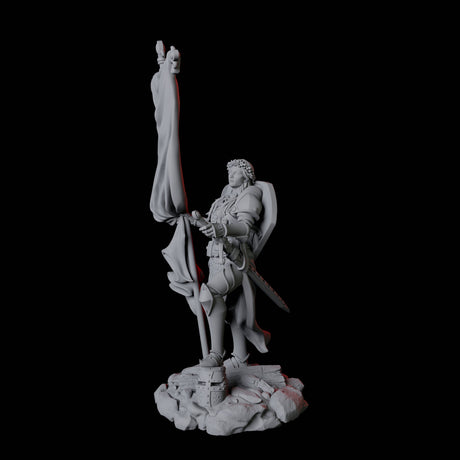 Valorous Fighter Miniature for Dungeons and Dragons, Pathfinder or other TTRPGs